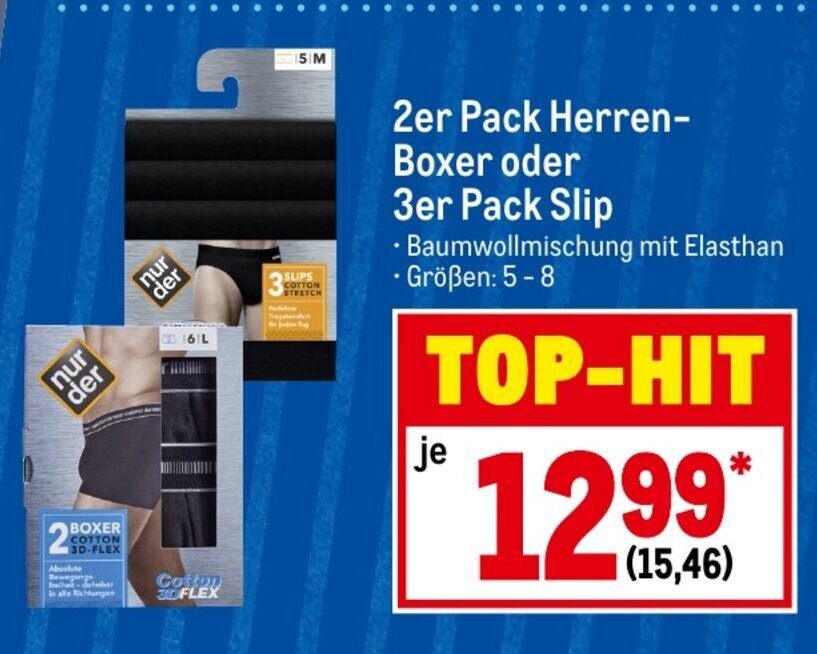 nur der Herren Boxer o. Slips 2/3st Angebot bei METRO