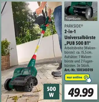Lidl Parkside 2in1 Universalbürste PUB 500 B1 Angebot