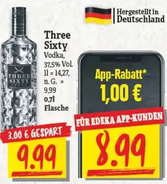 NP Discount Three Sixty Vodka 0,7L Flasche Angebot