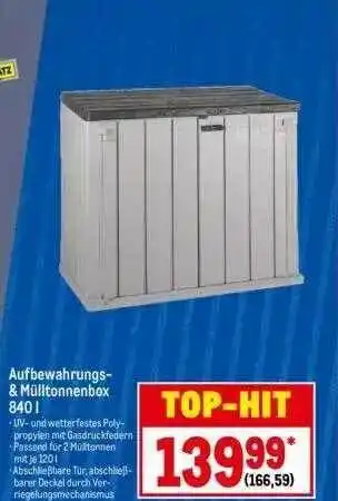 METRO Aufbewahrungs- & mülltonnenbox 840l Angebot