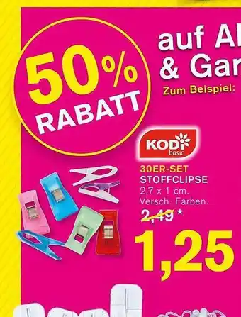 KODi 30er-set stoffclipse Angebot