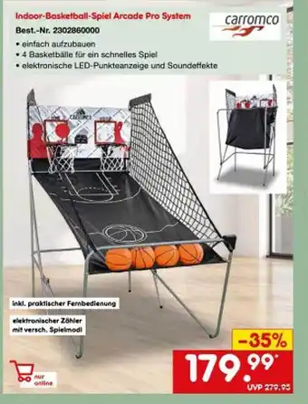 Netto Marken-Discount Carromco indoor-basketball-spiel arcade pro system Angebot