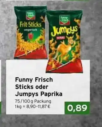 CAP Markt Funny frisch sticks oder jumpys paprika Angebot