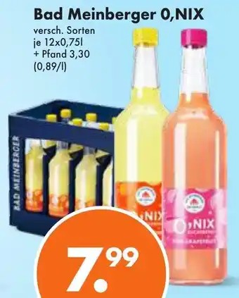 Trink und Spare Bad Meinberger 0,NIX 12x0,75L Angebot