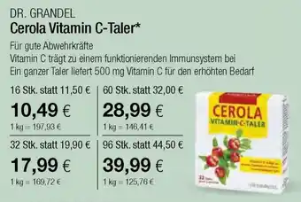 Vitalia Dr. Grandel Cerola Vitamin C-Taler Angebot