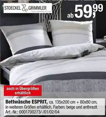 Opti Wohnwelt Stoeckel & grimmler bettwäsche esprit Angebot