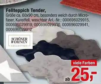 Opti Wohnwelt Schöner wohnen fellteppich tender Angebot