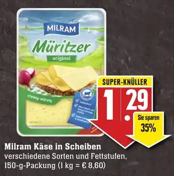 Edeka Neukauf Milram Käse in Scheiben 150 g Packung Angebot