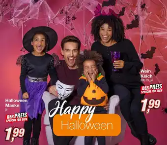 KiK Halloween maske oder wein kelch Angebot