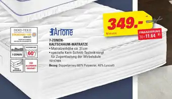 Höffner Artone 7 Zonen Kaltschaum Matratze Angebot