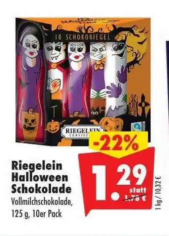 Mäc Geiz Riegelein halloween schokolade Angebot