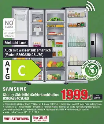 Electroplus Samsung side-by-side kühl- gefrierkombination rs6ga884csl.eg Angebot