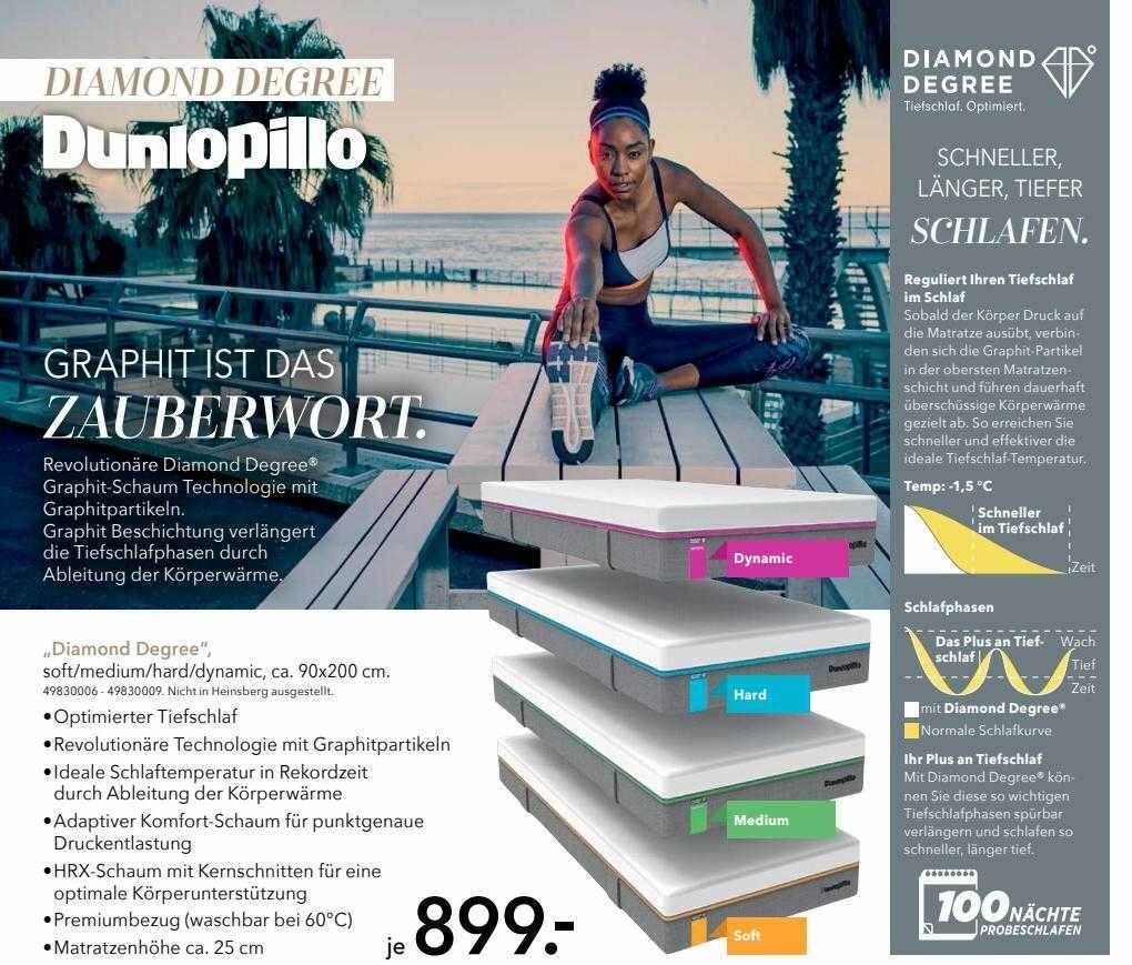 Dunlopillo diamond degree Angebot bei Schaffrath