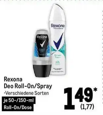 METRO Rexona deo roll-on oder spray Angebot