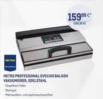 METRO Metro professional gvs1140 balken vakuumierer, edelstahl Angebot