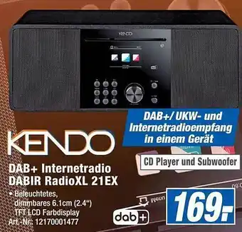 Expert Technomarkt Kendo dab+ internetradio dabir radioxl 21ex Angebot