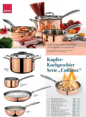 Selgros Kupfer-kochgeschirr serie „cullinox“ Angebot