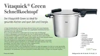 Selgros Vitaquick green schnellkochtopf Angebot