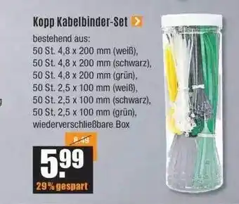 V Baumarkt Kopp kabelbinder-set Angebot