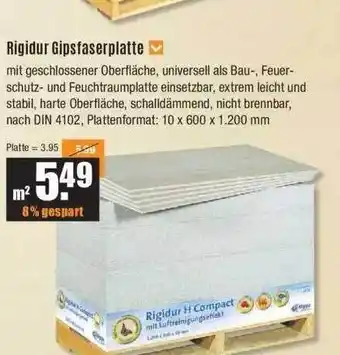 V Baumarkt Rigidur gipsfaserplatte Angebot