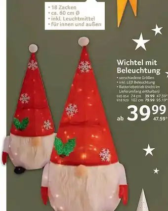 Selgros Wichtel mit beleuchtung Angebot