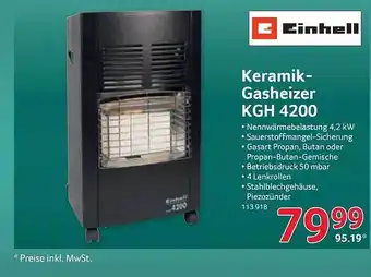 Selgros Keramik-gasheizer kgh 4200 einhell Angebot