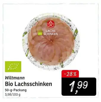 KONSUM Wiltmann Bio Lachsschinken Angebot