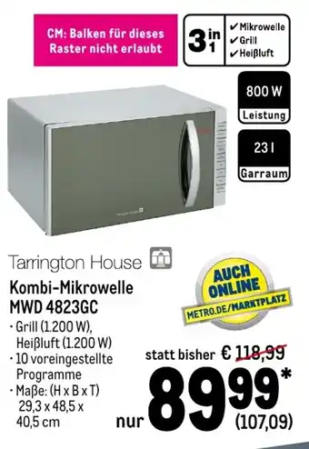 METRO Tarrington House Kombi-Mikrowelle | MWD 4823GC Angebot