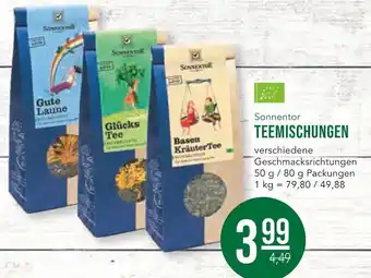 Naturkind Sonnentor Teemischungen 50 g/80 g Packungen Angebot
