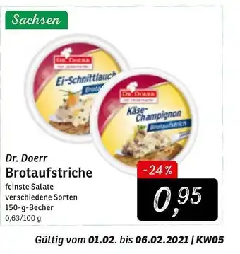 KONSUM Dr. Doerr Brotaufstriche Angebot