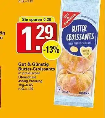 WEZ Gut & günstig butter-croissants Angebot