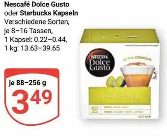 Globus Nescafé dolce gusto oder starbucks kapseln Angebot