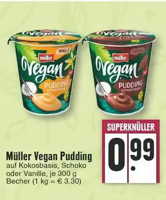 Edeka Müller vegan pudding Angebot