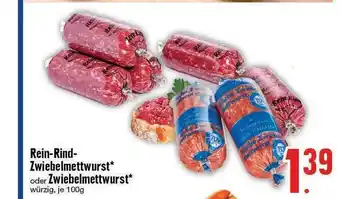 Edeka Rein-rind-zwiebelmettwurst oder zwiebelmettwurst Angebot