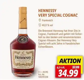 Lidl Hennessy very special cognac Angebot