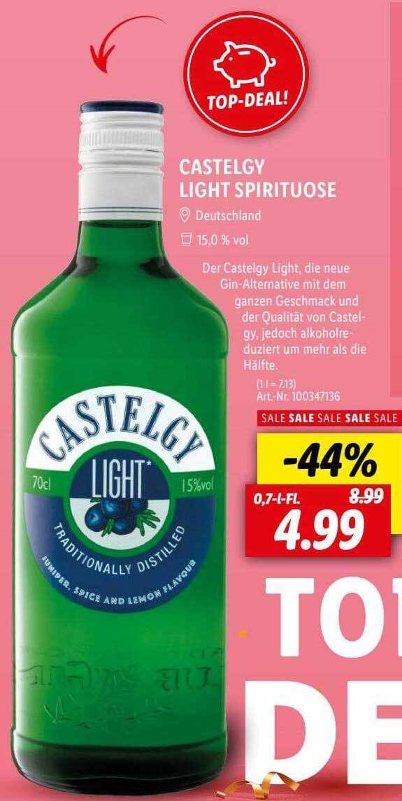 Castelgy light spirituose Angebot bei Lidl