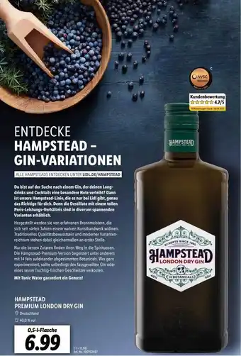 Lidl Hampstead - gin-variationen Angebot