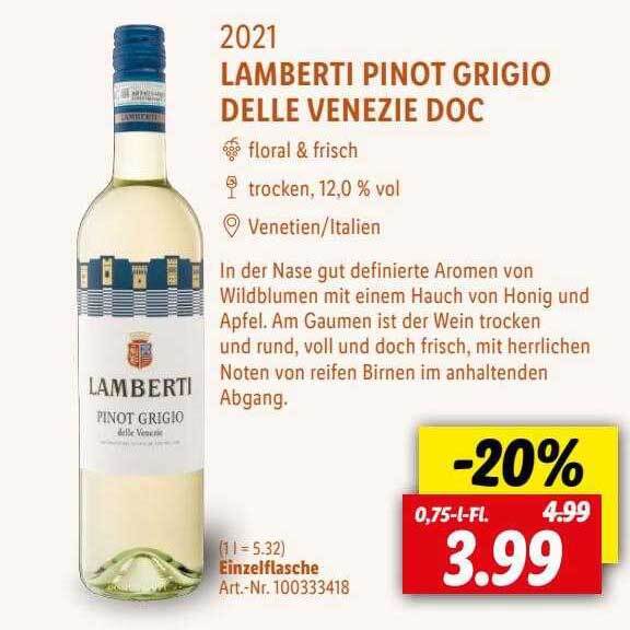 2021 lamberti pinot grigio delle venezie doc Angebot bei Lidl