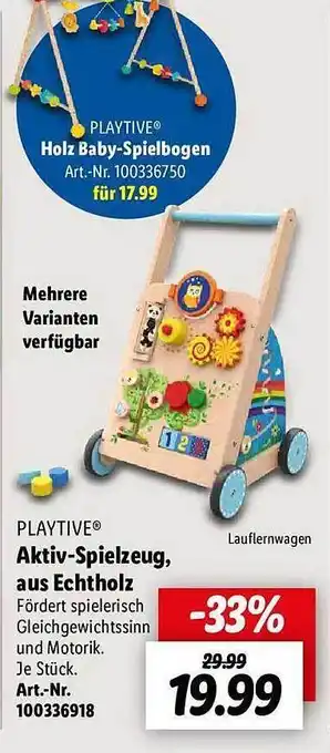 Lidl Playtive aktiv-spielzeug, aus echtholz Angebot