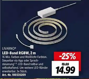 Lidl Livarno led-band rgbw 2m Angebot