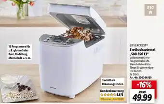 Lidl Silvercrest brotbackautomat sbb850e1 Angebot