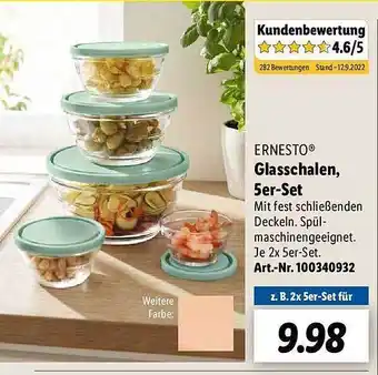 Lidl Ernesto glasschalen 5er-set Angebot