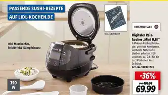 Lidl Reishunger digitaler reiskocher mini 0,6l Angebot