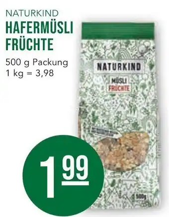 Naturkind Naturkind Hafermüsli Früchte 500 g Packung Angebot