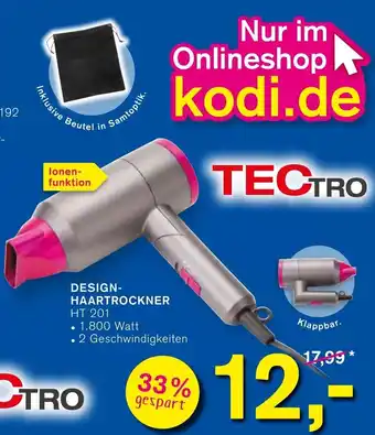 KODi Tectro Design Haartrockner HT 201 Angebot