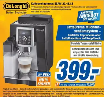 Expert Klein DeLonghi Kaffeevollautomat ECAM 23.463.B Angebot