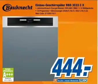 Expert Klein Bauknecht Einbau Geschirrspüler BB0 3C33 C X Angebot