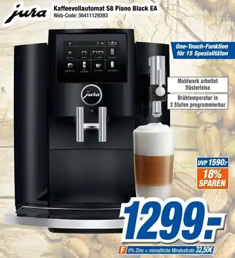 Expert Klein jura Kaffeevollautomat S8 Piano Black EA Angebot