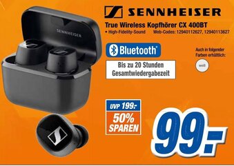 Expert Klein Sennheiser True Wireless Kopfhörer CX 400BT Angebot