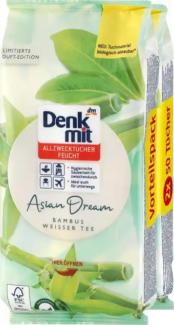 dm drogerie Denkmit feuchte allzwecktücher asian dream doppelpack Angebot